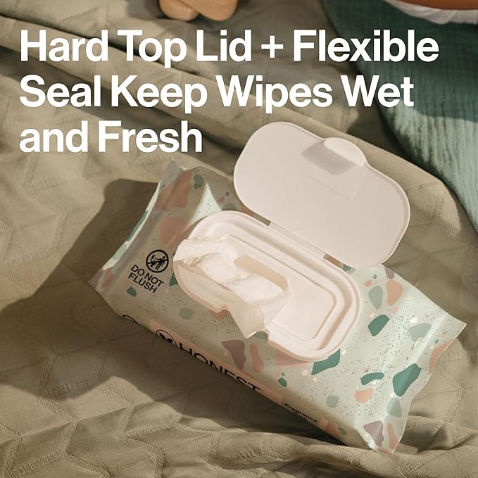 The Honest Company Clean Conscious Multi-Use Wipes, Unscented Hypoallergenic Baby Wipes for Sensitive Skin, 99% Water Plant-Based Compostable Wipes, Geo Mood, 288 Count