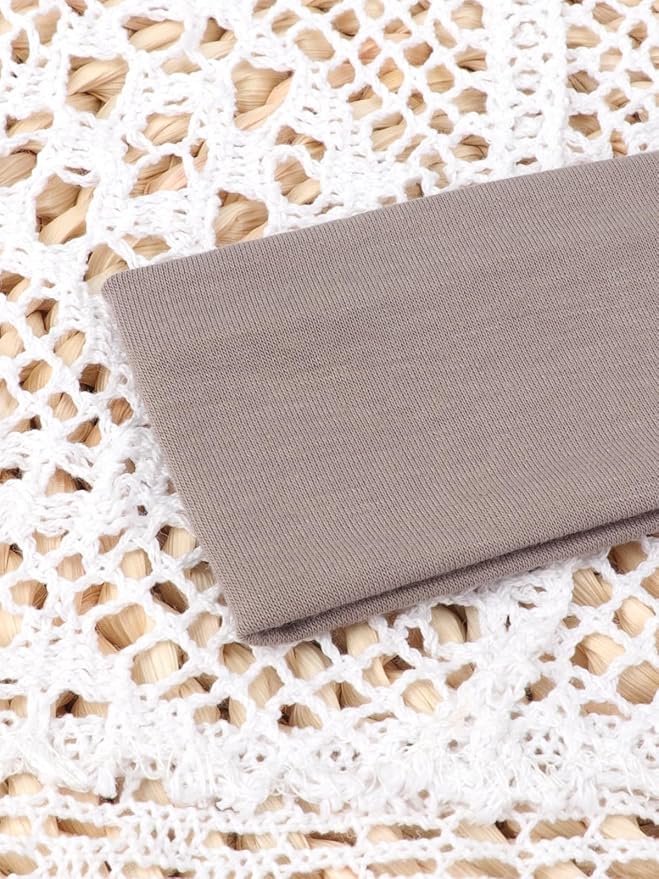 DRESHOW 8 Pack Sports Headbands for Women Non-Slip Stretchy Fashion HairBand Curly Hair Headband Soft Hair Accessories for Daily Wear Workout Yoga Running