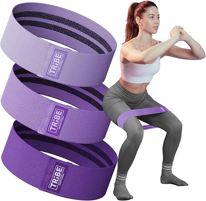 Fabric Resistance Bands for Legs - Workout Bands Resistance Bands for Men and Women - Booty Bands for Working Out - Exercise Bands Resistance Bands Set - Elastic Bands for Exercise