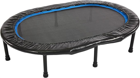 Stamina Folding Trampoline with Smart Workout App, Black - Portable Fitness Rebounder for Home Gym, Cardio & Strength Training, Jumping Exercise Equipment