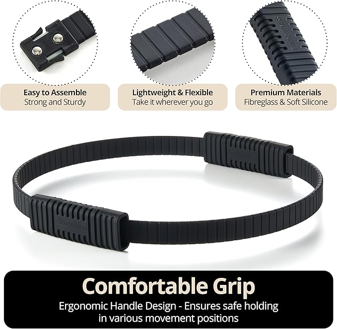 Build & Fitness Pilates Ring – 13.5 inch Magic Circle for Toning Thighs, Core, and Arms – Lightweight, Durable Silicone & Fiberglass Construction for Modern Home, Studio & Travel Workouts