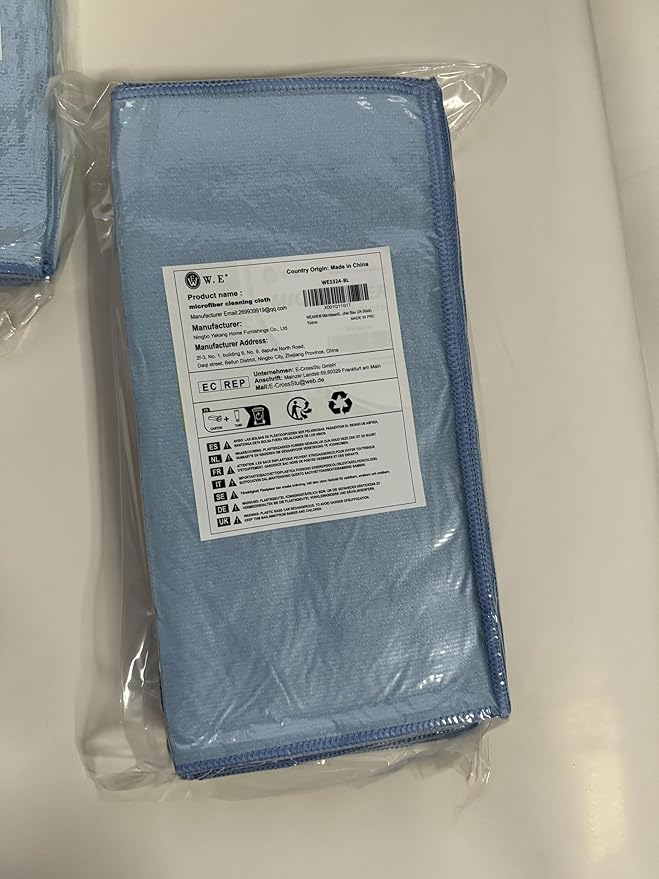 Microfiber Cleaning Cloth-24Pcs (13x13 inch) Ultra Soft Highly Absorbent Rags for Housekeeping-Machine Wash (Blue)