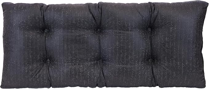 Klear Vu The Gripper Omega Non-Slip Tufted Bench Cushion for Indoor Furniture, Entryway Storage, Bay Window, Corner Nook or Piano Seat, 33 Inches, Solid Denim