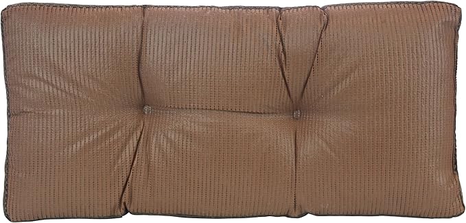 Klear Vu Corner Nook or Piano Seat Omega Non-Slip Tufted Bench Cushion for Indoor Furniture, Entryway Storage, Bay Window, 30 Inches, 21 Dark Brown
