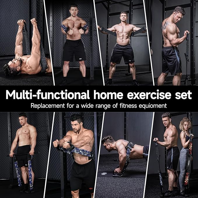 Innstar Multi-Function Resistance Bands for Working Out, Push Up Exercise Bands Resistance Bands Set for Bench Press Gym Equipment, Home Workout, Travel Portable