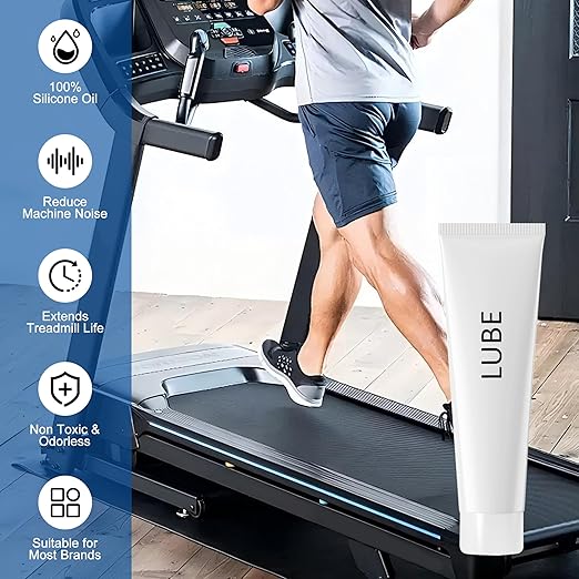 Treadmill lubricant for Spirit Sole Fitness Treadmill Tube Tread Belt Deck Lube, Silicone lube Fit Most Brands Fitness Treadmill Maintenance Lubricant Oil with Cleaning Cloth and Brush (white-2)