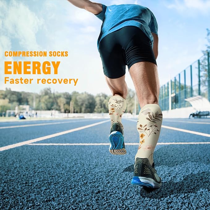 bropite Compression Socks for Women & Men Circulation-Support Knee High Socks 20-30 mmhg-Best for Running,Medical,Nurse,Travel
