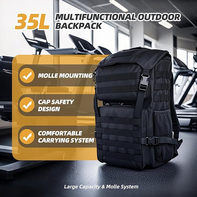 gracedon Military Tactical Backpack 40L for Camping Travel Hunting Hiking Bug Out Bag Molle Rucksack for Men