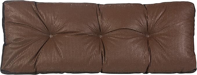Klear Vu The Gripper Omega Non-Slip Tufted Bench Cushion for Indoor Furniture, Entryway Storage, Bay Window, Corner Nook or Piano Seat, 43 Inches, 05 Chestnut