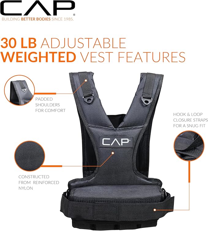 CAP Barbell Adjustable Weighted Vest | Various Sizes
