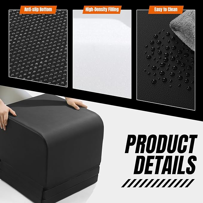 ROYALAY Adjustable Hip Thrust Bench, PU Glute Bench, Core Workout Equipment with Non-Slip Bottom, Hip Thrust Pad for Gym Home and Outside