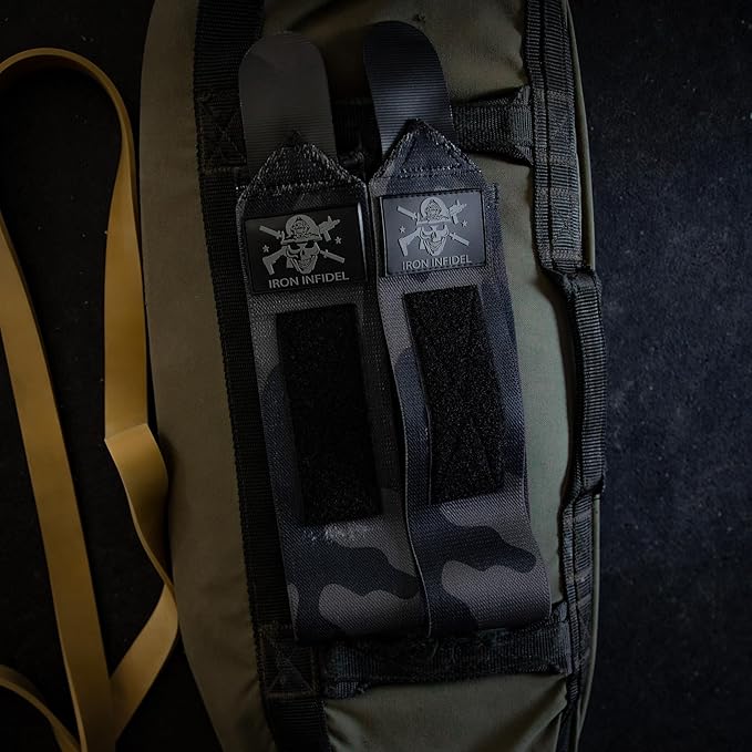 Iron Infidel Wrist Wraps for Weightlifting - 18" and 24" Heavy Duty Support for Working Out, Gym Accessories for Men - Use for Lifting, Crossfit, Fitness, Exercise, Bench Press, Powerlifting