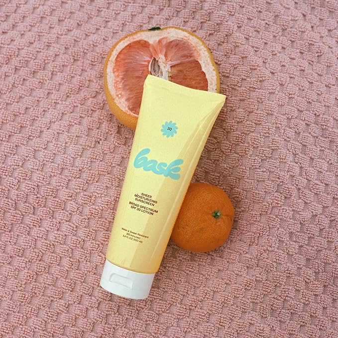 Bask Suncare SPF 30 Sheer Moisturizing Sunscreen Lotion - Broad Spectrum UVA/UVB Protection, Dermatologist Recommended, Hydrating, Lightweight & Fast Absorbing, No White Cast, Travel Size, 3.4 fl oz