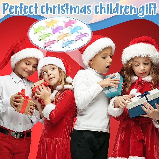 Meooeck 60 Pcs Axolotl Stress Relief Toys Mini Animal Toys for Relief Cute and Fun Stretchy Balls Axolotl Birthday Party Decorations for Christmas, Office, Stocking Stuffer Gift ADHD Autism Anxiety