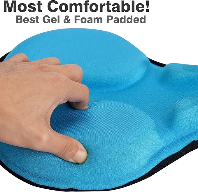 DAWAY Comfortable Bike Seat Cover - Silicone Gel & Memory Foam Padded Bike Seat Cushion for Men Women - Soft Bicycle Saddle Cover for Peloton, Stationary Exercise, Mountain Road Bikes - XL/Large/Small
