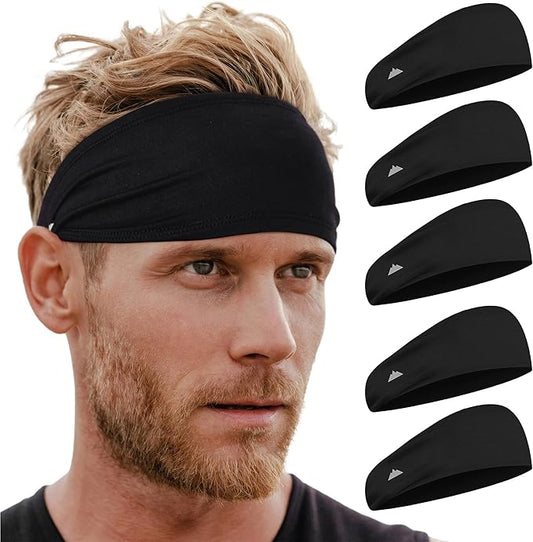 Tough Headwear Sport Headbands for Men - Workout Headbands for Women - Running Headband -Tennis Athletic Sweatband
