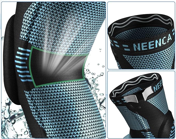 NEENCA Professional Knee Brace for Women/Men, Knee Support with Patella Pad & Side Stabilizers, Compression Knee Sleeve for Knee Joint Pain, Meniscus Tear, ACL, PCL, Runner, Workout - FSA/HSA Approved