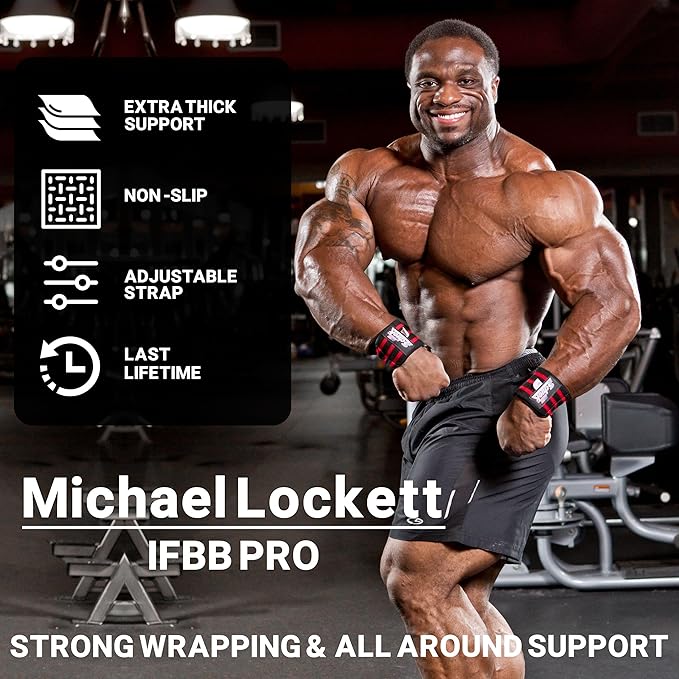 Schiek Sports Heavy Duty Model Wrist Wraps - Gym Workouts Wrist Support - Weight Lifting