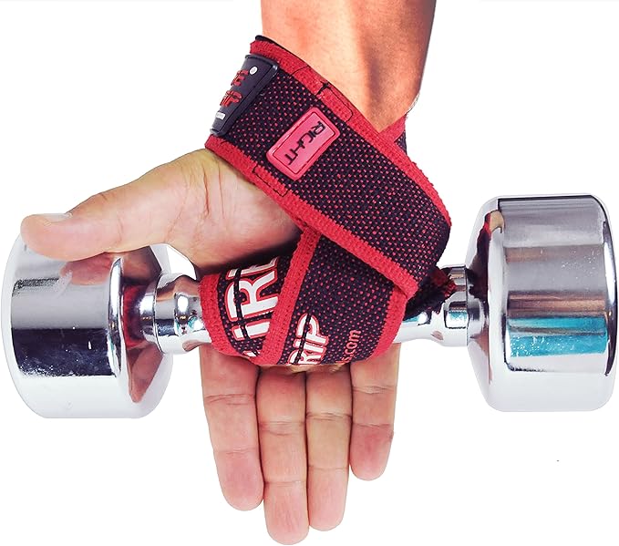 PRO Level Cotton Lifting Straps with Neoprene Wrist Pad Support & Silicone Grip Enhancement - Up to 24" Long Weightlifting Straps & 2" Wide for Maximum Support by Grip Power Pads