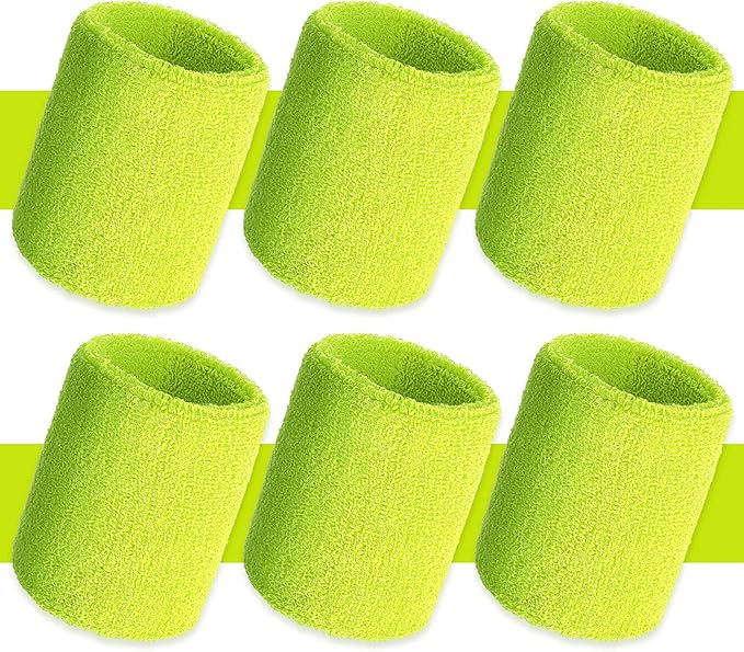 12 Pack Sweatbands Sports Wristband Cotton Sweat Band for Men and Women, Good for Tennis, Basketball, Running, Gym, Working Out