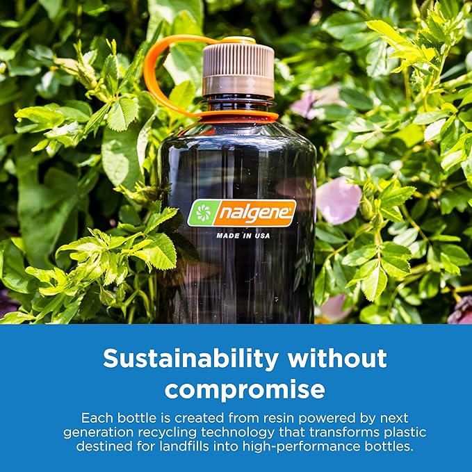 Nalgene Leak Proof Tritan BPA-Free Water Bottle - 32 oz Narrow Mouth - Made in the USA for Outdoor Use & Daily Hydration (Butter)