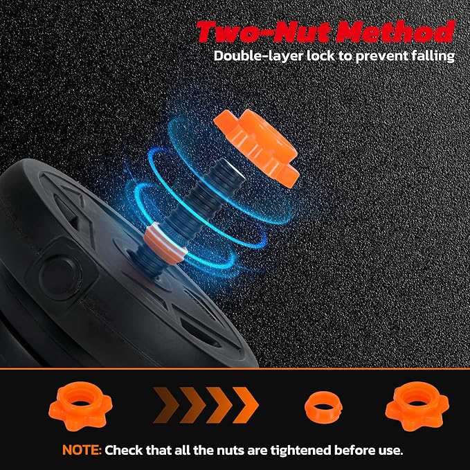 Adjustable Dumbbell Set, 66LBS Weights Dumbbells Set with Connector, 4 In 1 Dumbbell Set Used as Barbell, Kettlebell, Push-Up Stand and Weight Plate, Fitness Equipment for Home Gym