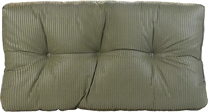 Klear Vu The Gripper Omega Non-Slip Tufted Bench Cushion for Indoor Furniture, Entryway Storage, Bay Window, Corner Nook or Piano Seat, 27 Inches, Chenille Green