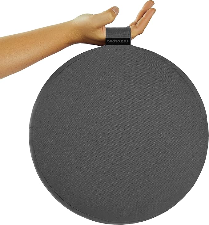 Retrospec Sedona Zafu Meditation Cushion Filled w/Buckwheat Hulls - Yoga Pillow for Meditation Practices - Machine Washable 100% Cotton Cover & Durable Carry Handle, Round