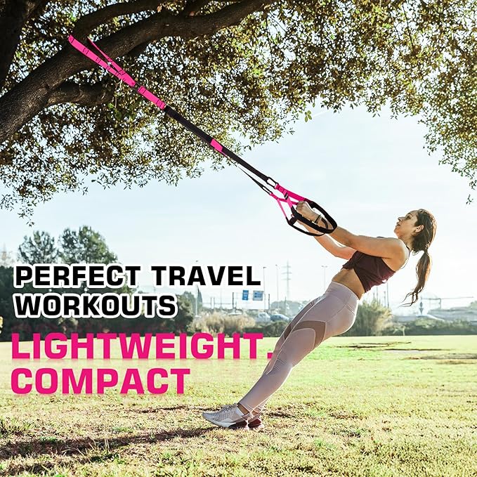 Home Resistance Training Kit, Suspension Trainer Straps with Adjustable Extension, Door Anchor, and Carry Bag – Strength Training Equipment for Full Body Bodyweight Workouts at Home or Outdoors