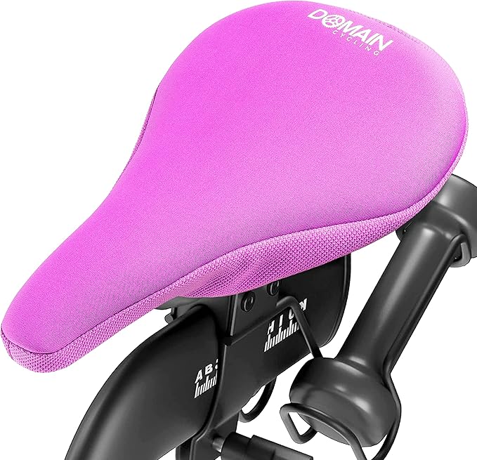 Bike Seat Cushion - Ultimate Comfort, Fits Peloton Seat Cushion and Most Exercise and Spin Bikes, Padded Gel Bike Seat Cover to Make Peloton Bicycle Seat Comfortable, 10.5”x7”