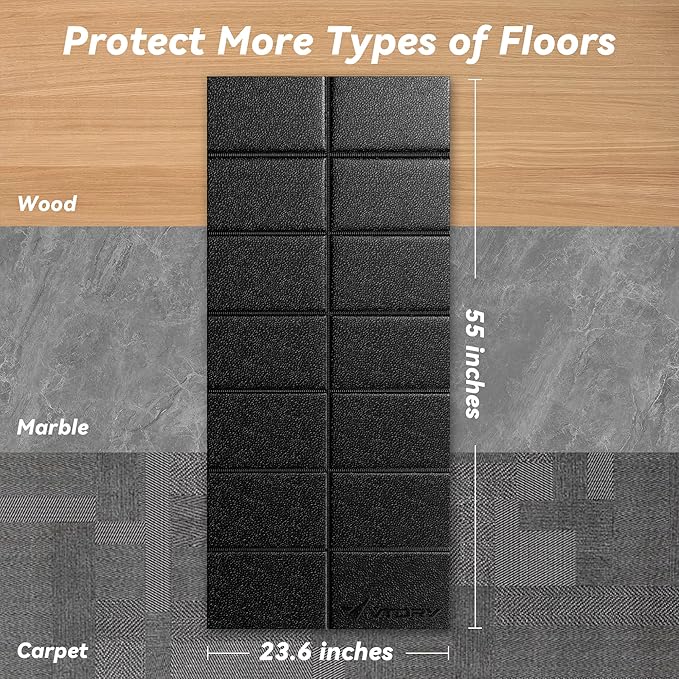 Walking Pad Mat for Carpet, Treadmill Mat for Hardwood Floors, Bike Mat Compatible with Peloton β Non-Slip Exercise Mat, Shock Absorbing & Floor Protection for Home Gym Use