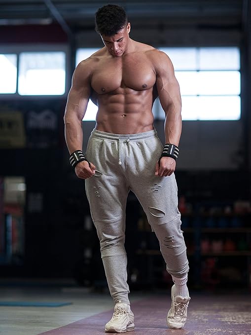 Fitgriff® Wrist Wraps for Weightlifting (18") Heavy-Duty Support for Gym, Bench Press, and Pushups (1 Pair) - for Men and Women (Black/Grey)