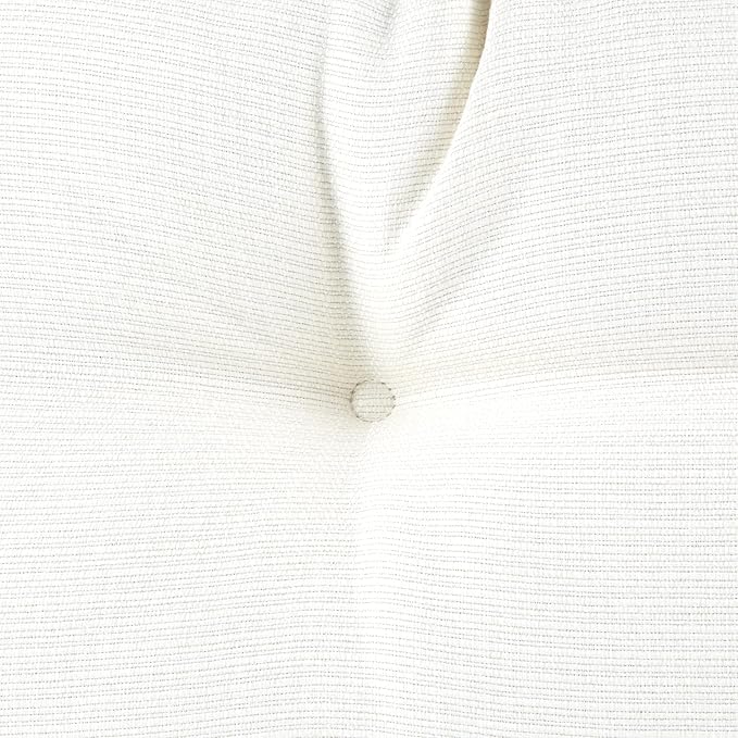 Klear Vu The Gripper Omega Non-Slip Tufted Bench Cushion for Indoor Furniture, Entryway Storage, Bay Window, Corner Nook or Piano Seat, 30 Inches, 01 Ivory