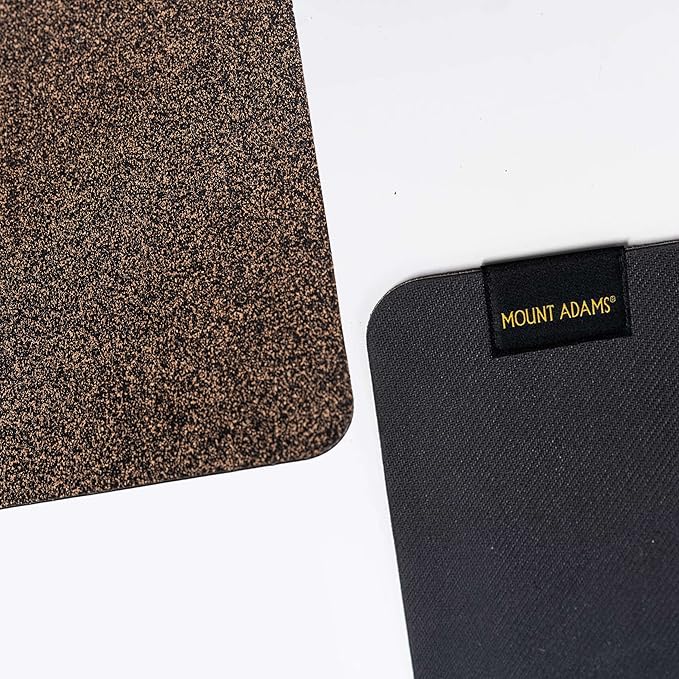 Mount Adams Granite XL Heavy Yoga Mat, 72” x 26” Cork and Natural Rubber Exercise Mat, 5mm Thick Workout Mat, Wet or Dry Non Slip Mat, Heavyweight Extra Large Gym Mat for Fitness or Pilates