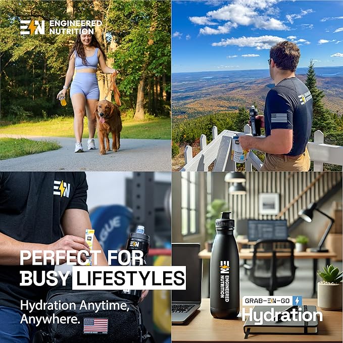 EN, Sugar-Free Electrolytes Powder Packets β Keto Electrolytes Hydration Packets, Single-Serving Electrolytes, Zero Calories, Vegan, Non-GMO, Organic, Gluten-Free, Lemonade 18 CT