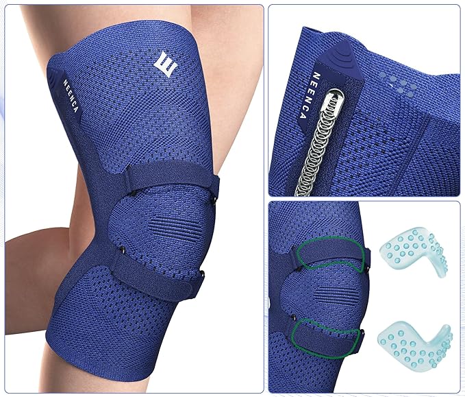 NEENCA Knee Brace for Knee Pain, Compression Knee Support with Patella Tendon Strap & Gel Pads, Side Stabilizers. Knee Sleeve for Meniscus Tear, ACL, PCL, Arthritis, Joint Pain Relief, Runner, Workout