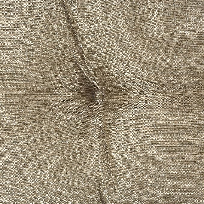 Klear Vu The Gripper Omega Non-Slip Tufted Bench Cushion for Indoor Furniture, Entryway Storage, Bay Window, Corner Nook or Piano Seat, 27 Inches, 06 Gold