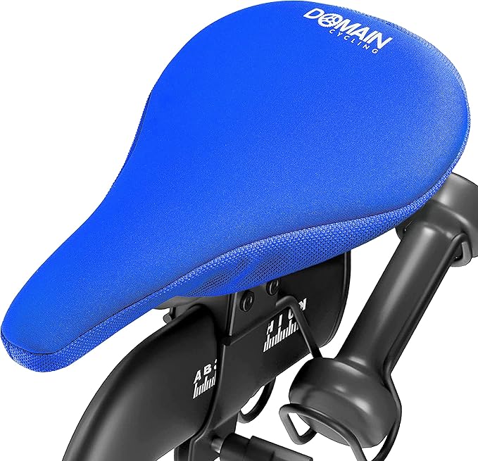 Bike Seat Cushion - Ultimate Comfort, Fits Peloton Seat Cushion and Most Exercise and Spin Bikes, Padded Gel Bike Seat Cover to Make Peloton Bicycle Seat Comfortable, 10.5”x7”