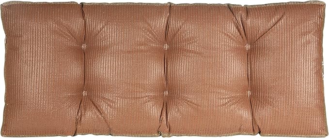 Klear Vu The Gripper Omega Non-Slip Tufted Bench Cushion for Indoor Furniture, Entryway Storage, Bay Window, Corner Nook or Piano Seat, 33 Inches, 06 Gold