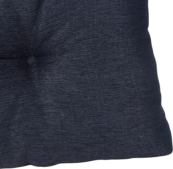 Klear Vu The Gripper Omega Non-Slip Tufted Bench Cushion for Indoor Furniture, Entryway Storage, Bay Window, Corner Nook or Piano Seat, 35 Inches, 03 Indigo