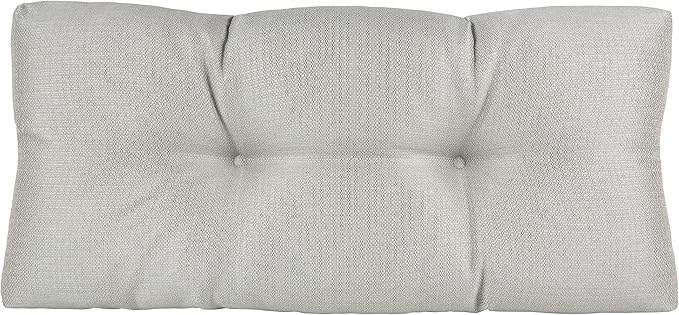 Klear Vu The Gripper Omega Non-Slip Tufted Bench Cushion for Indoor Furniture, Entryway Storage, Bay Window, Corner Nook or Piano Seat, 30 Inches, 04 Gray