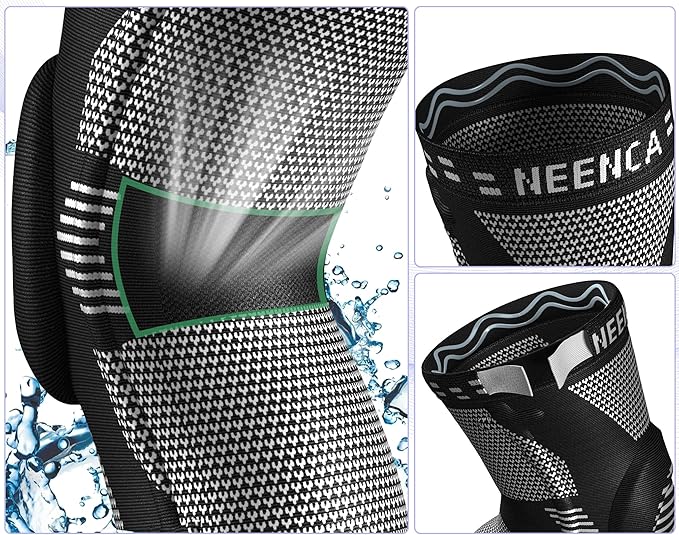 NEENCA Professional Knee Brace for Women/Men, Knee Support with Patella Pad & Side Stabilizers, Compression Knee Sleeve for Knee Joint Pain, Meniscus Tear, ACL, PCL, Runner, Workout - FSA/HSA Approved