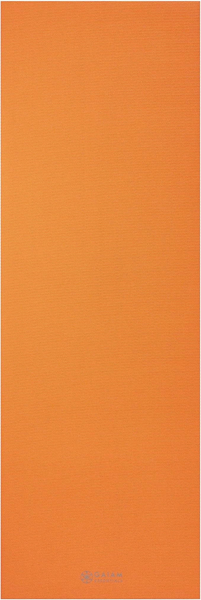 Gaiam Essentials Thick and Thin Yoga Mat Fitness & Exercise Mat with Easy-Cinch Carrier Strap