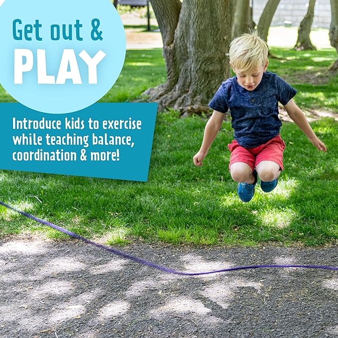 Just Jump It 16' Foot Jump Rope 2 Pack - Long Jump Ropes for Double Dutch - Outdoor Jump Ropes for Kids and Adults to Play Family Games & Exercise