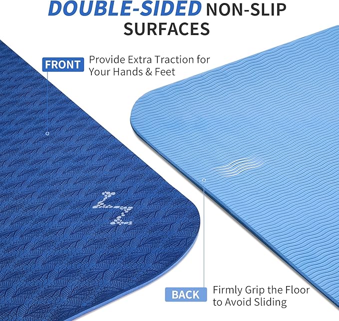 CAMBIVO Extra Wide Yoga Mat for Women and Men (72"/84"x 32"x 1/4") TPE Workout Mat, Non-slip Large Exercise Fitness Mat for Yoga, Pilates, Workout