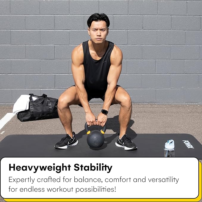 Kettlebell Kings Powder Coated Kettlebell Weights - 9-97 lb Strength Training Kettlebells for Men and Women - Hand Weights Workout Gym Equipment - Weights Set for Home Gym- New