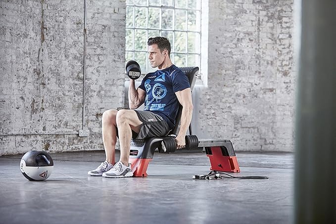 Reebok Deck Multipurpose Adjustable Bench Aerobic Strength Training Incline and Decline2