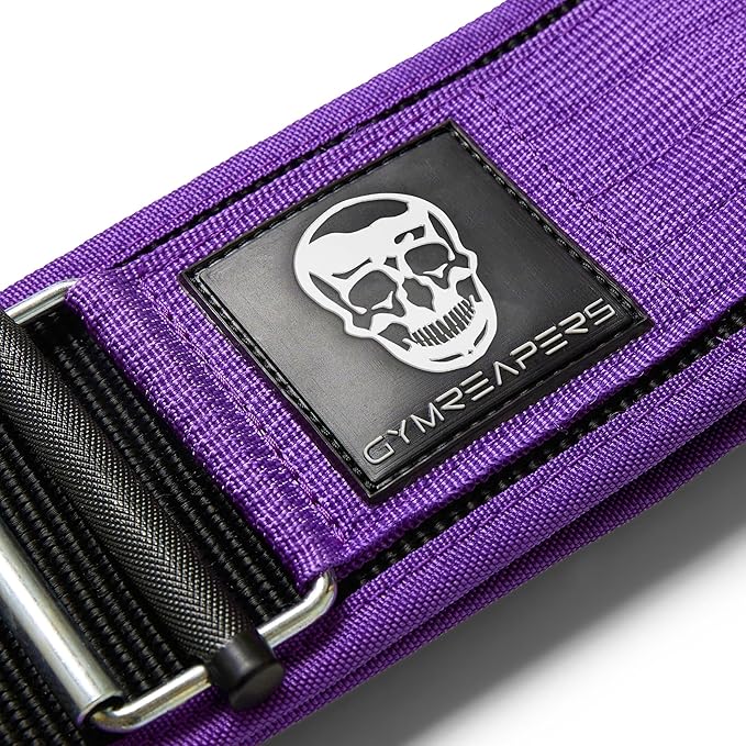 Gymreapers Quick Locking Weight Lifting Belt for Men Gym Belt for Powerlifting Deadlift Belt with 4 Inch Neoprene Metal Buckle Back Support Weightlifting Belt Women