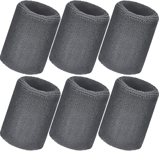 12 Pack Sweatbands Sports Wristband Cotton Sweat Band for Men and Women, Good for Tennis, Basketball, Running, Gym, Working Out