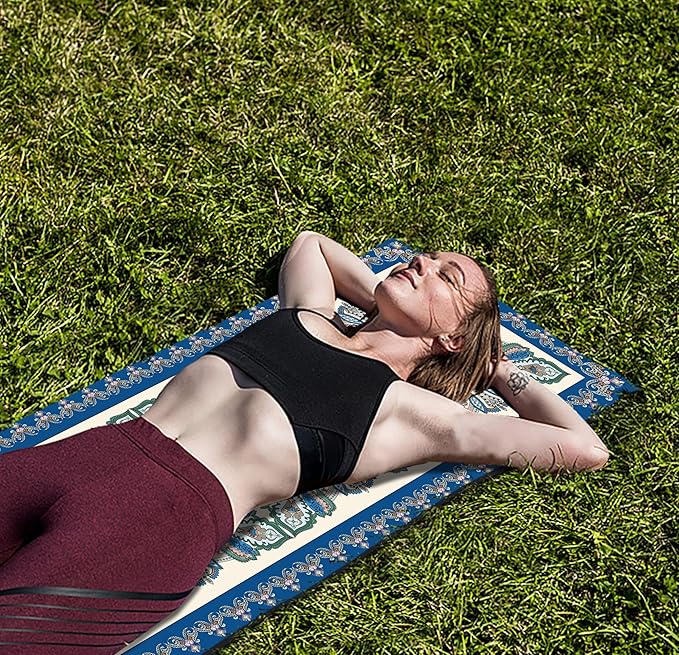 nuveti Yoga Mat Print Extra Thick TPE Non Slip Fitness Exercise Mat with Carrying Bag,72"x24" Extra Thick 6MM Exercise & Workout Mat for Yoga, Pilates Fitness and Floor Exercises